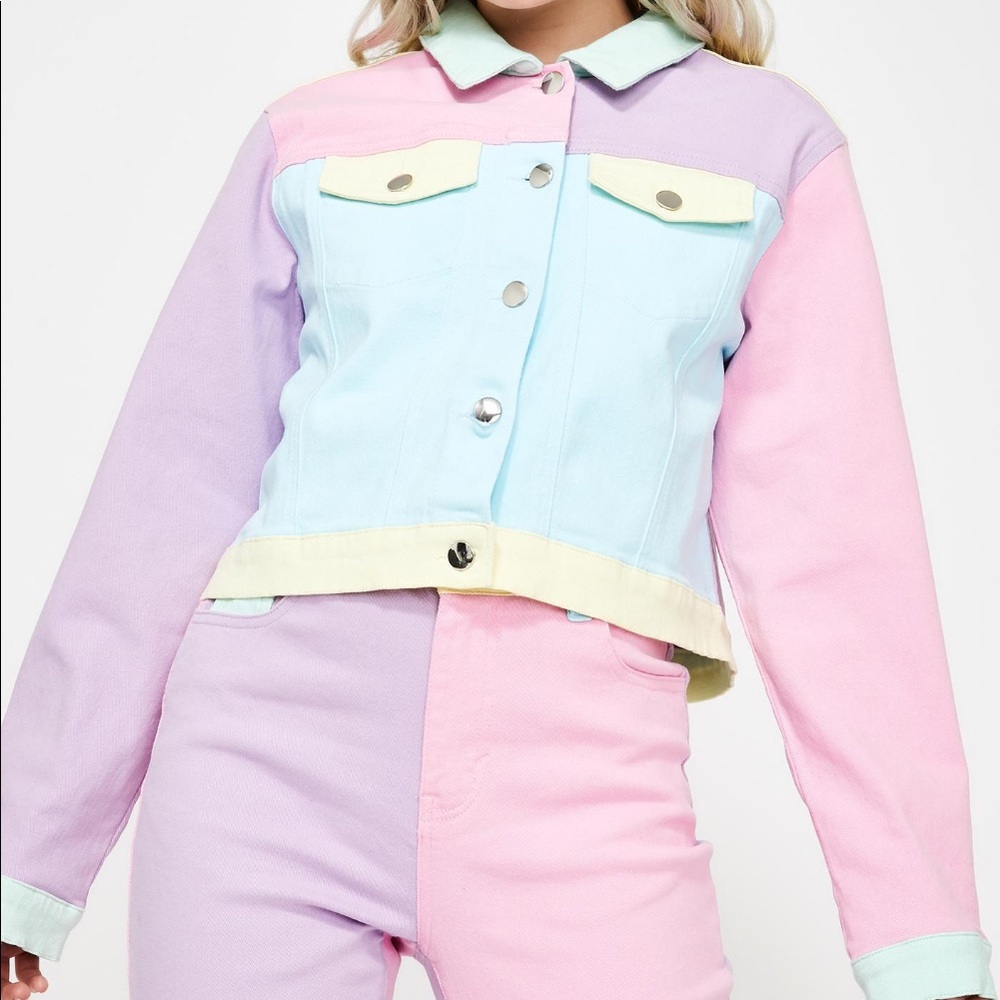 Dolls Kill Pastel Denim Jacket